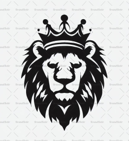 Majestätischer Löwe und Krone